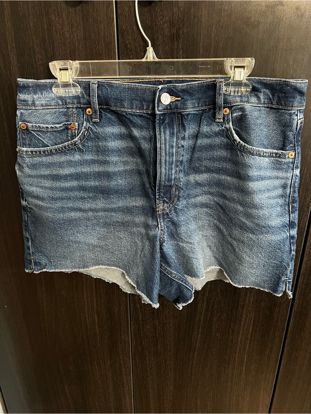 American Eagle Outfitters Distressed Blue Denim Cutoff Shorts
